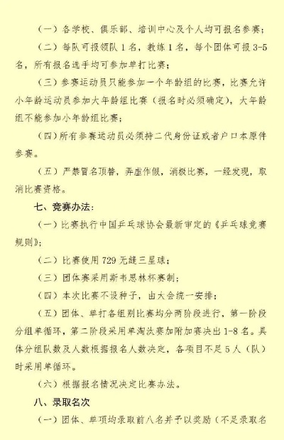 乒乓球黑龙江省团体赛报名方式及规定-第3张图片-www.211178.com_果博福布斯