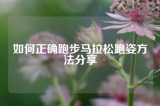 如何正确跑步马拉松跑姿方法分享-第1张图片-皇冠信用盘出租