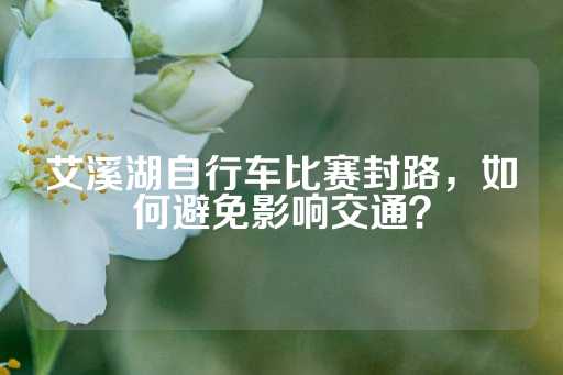 艾溪湖自行车比赛封路，如何避免影响交通？